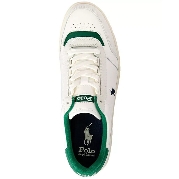 Polo Ralph Lauren Court Sport Sneaker Men\'s 10 White Lace-Up Shoes ZPO3971 main image 12